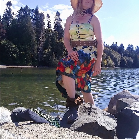 Vintage “ Alix of Miami “ summer/fall dress with pleated skirt. - Picture 3 of 7